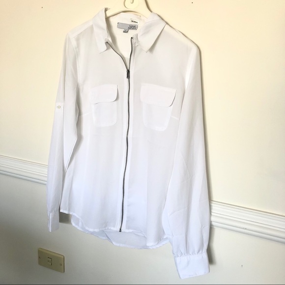🔥BOGO FREE- Unique zip front collared blouse - Picture 6 of 11